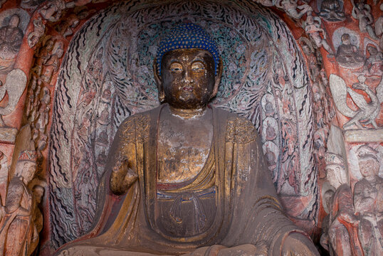 The Yungang Grottoes, ancient Buddhist temple grottoes, UNESCO World Heritage Site, Shanxi, China