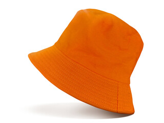 Orange bucket hat PNG transparent