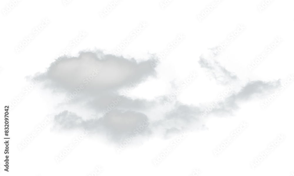 Wall mural clouds isolated on white background