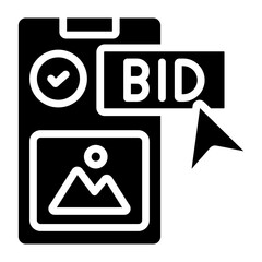 An icon design of mobile bid

