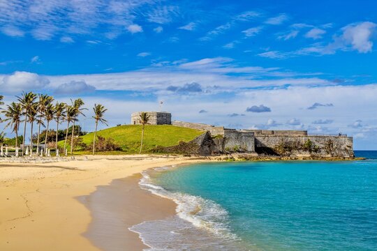 Fort St. Catherine, built in 1612, in service until the 20th century, now a museum, UNESCO World Heritage Site, St. George's Island, Bermuda, North Atlantic