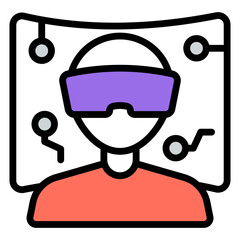 Perfect design icon of VR headset

