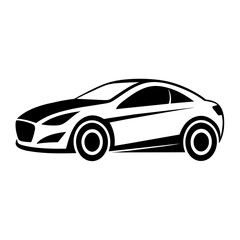 Minimalist car logo vector silhouette 