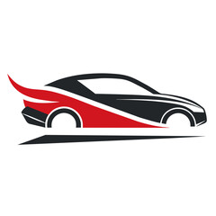 Minimalist car logo vector silhouette 