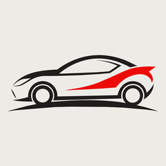 Minimalist car logo vector silhouette 