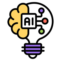 Perfect design icon of ai idea

