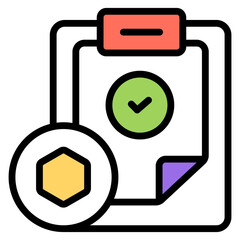 Premium download icon of verified document 

