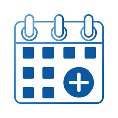 Flat vector icon for adding new calendar events in scheduling apps and websites
