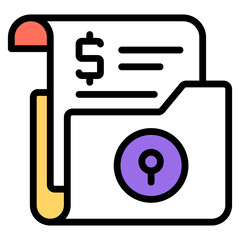 An icon design of business folder

