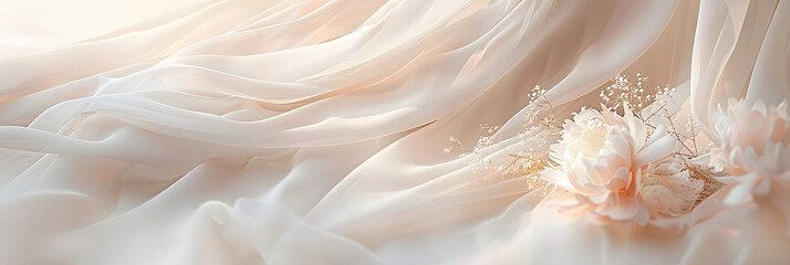The background of a wedding dress with copy space image