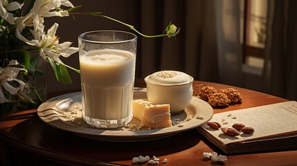 a glass of Milk sweet and delicious