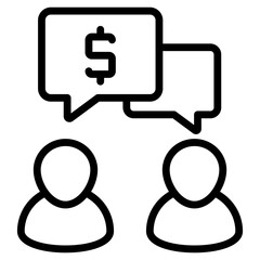 A beautiful design icon of business communication

