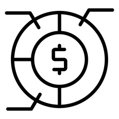 A trendy design icon of pie graph

