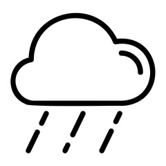 rain outline style icon