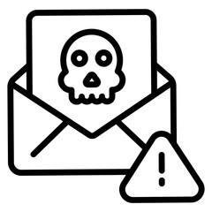 A beautiful design icon of email virus attack

