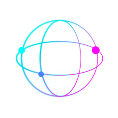 Global network icon png in purple tone