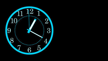 clock icon isolated on black background