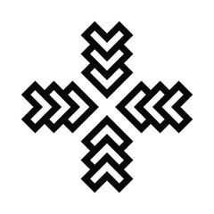 Obraz premium Arrows design. Arrow icon. Set different directions arrows. Arrow flat illustration style isolated on white background. Arrows tattoo. Simple tattoo design.