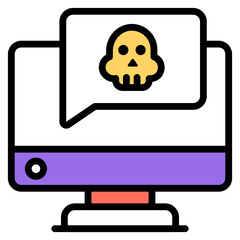 Modern design icon of infected chat

