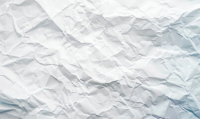 Crumpled White Paper Texture Background, Closeup Macro Shot, Abstract Wrinkled Surface, Light Abstract Pattern, Creative Design Element