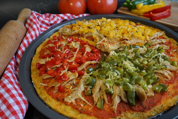 vegetales, pizza