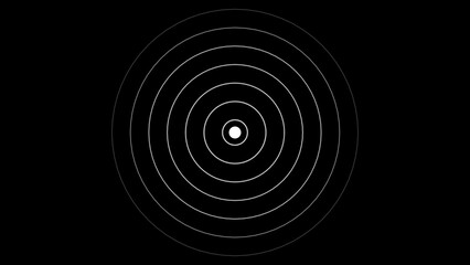 Radio wave signal icon isolated on black background 