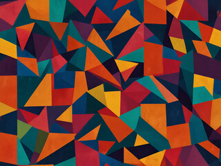 Abstract geometric shapes with bright colors