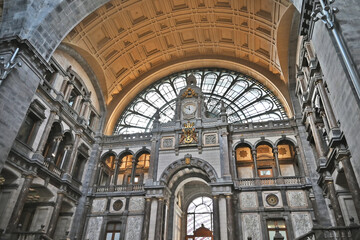 Obraz premium Anversa, Antwerp Central Train Station - Fiandre, Belgio
