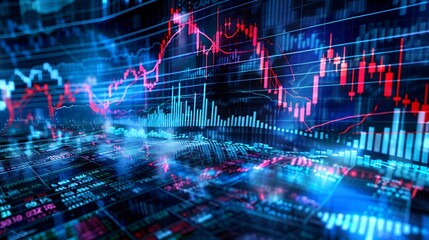 Fototapeta premium Creative forex chart wallpaper