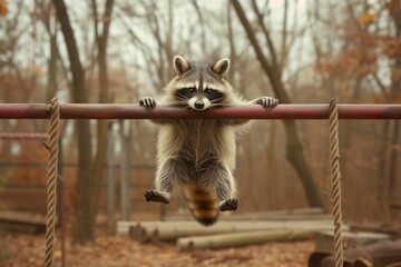 raccoon does sports