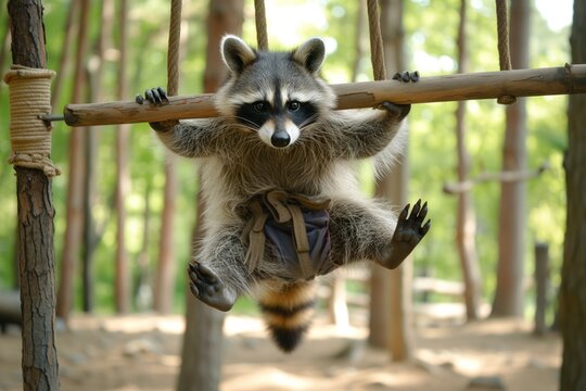 raccoon does sports