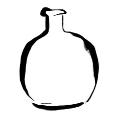 Bubble vase png sticker, drawing illustration, transparent background