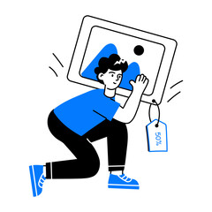 Here’s a doodle mini illustration depicting nft price 