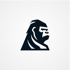 gorilla idea logo design concept vector icon