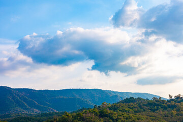 Stunning views of nature and mountains with colorful sunsets in a cloudy sky. Outdoor nature travel background. The world of beauty.
Natural panorama photography.