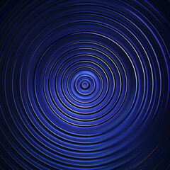 Energetic indigo concentric neumorphic circles, great for dynamic media projects.