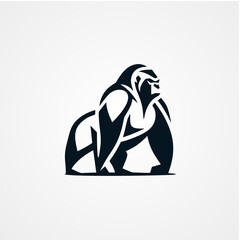 gorilla idea logo design concept vector icon © rifai_art