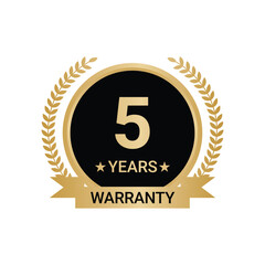Naklejka premium 5 Years Warranty vector, 5 Years Warranty Logo