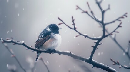 Bird perched on branch