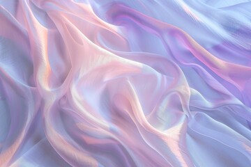 Obraz premium Elegant Pastel Satin Fabric Waves, A Soft Abstract Background for Luxurious Design