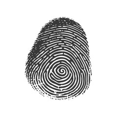 silhouette finger print pentagon shape black color only