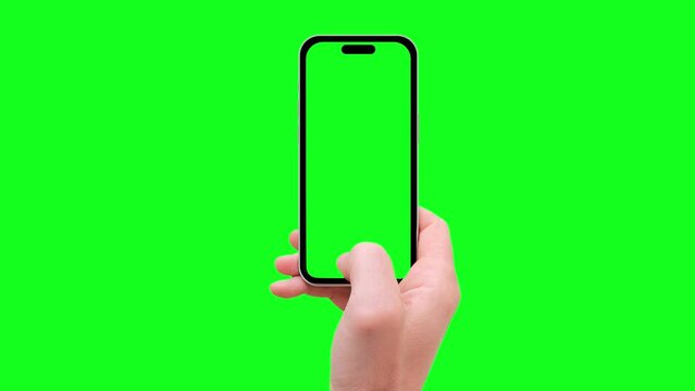 a phone iphone in a hand advertisement on the green backgrounds