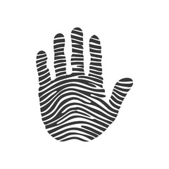 silhouette finger print square shape black color only