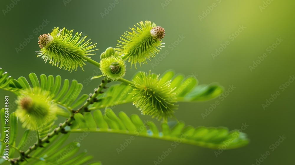 Poster Sensitive Plant Mimosa pudica A Plant Responsive to Touch and Light