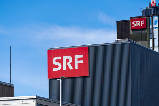 Headquarters of national Swiss radio and television SRF at Swiss City of Z&uuml;rich on a sunny spring day. Photo taken May 29th, 2024, Zurich, Switzerland.