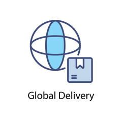 Global Delivery vector icon