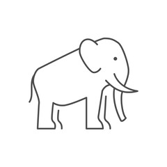 Mammoth or elephant line icon