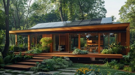 Obraz premium Integrated Solar Panels for Roof or Solar Canopies