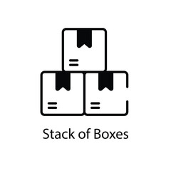Obraz premium Stack of Boxes vector icon