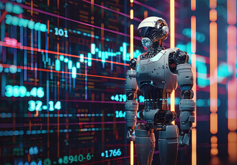 Naklejka premium AI Trader - Crypto Market Analysis